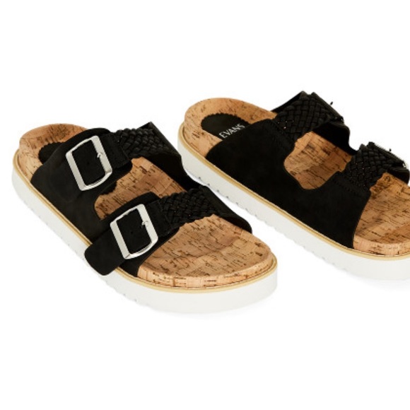 NEW EVANS
WIDE FIT Chloe Plait Sandals - black WOMENS 8.5 - Picture 5 of 7